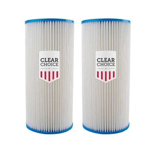 Clear Choice Sediment Water Filter 50 Micron 10 x 4.50 Water Filter Cartridge Replacement 10 inch RO System 150238, WHCF-WHPLBB, 2-Pk