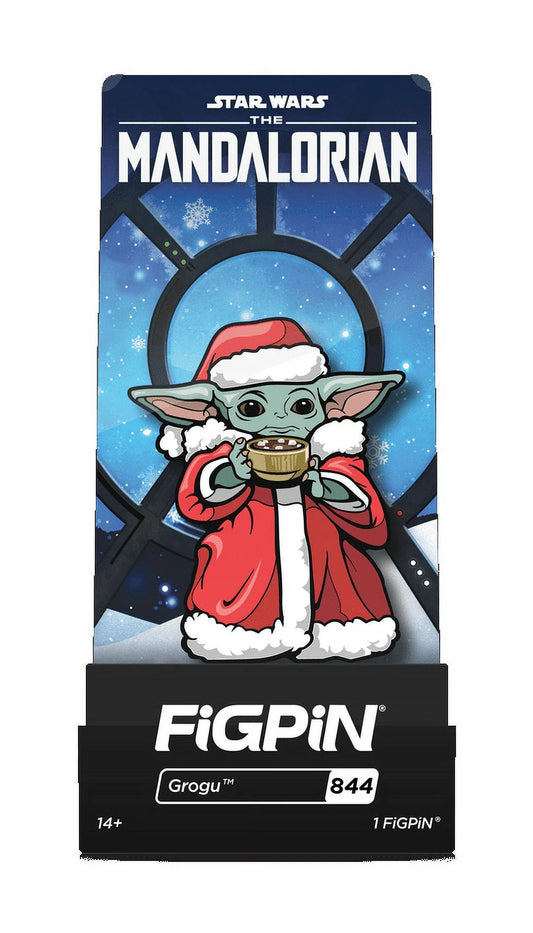 FiGPiN Star Wars The Mandalorian Santa Grogu #844 [Holiday Cocoa, Glitter] LE 1000 Exclusive