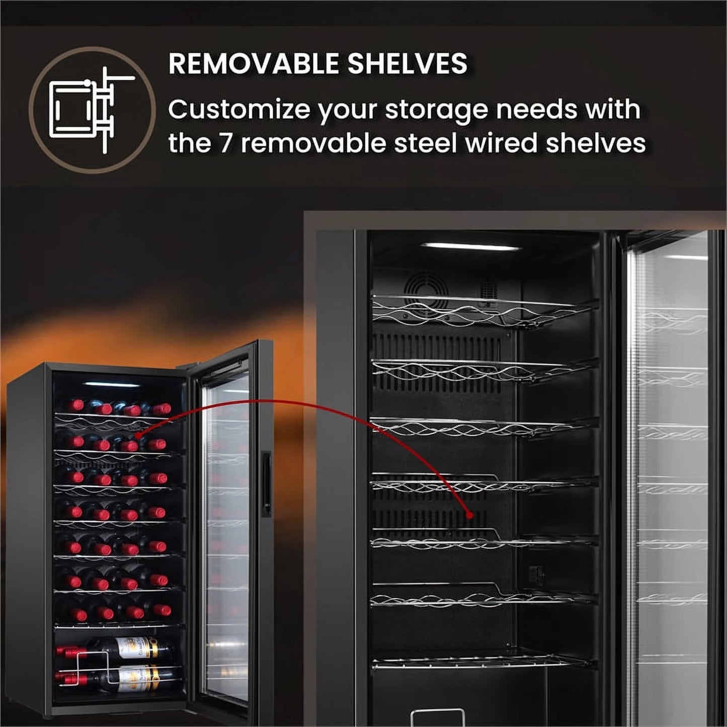 Equator 32 Bottle Wine Refrigerator in Black