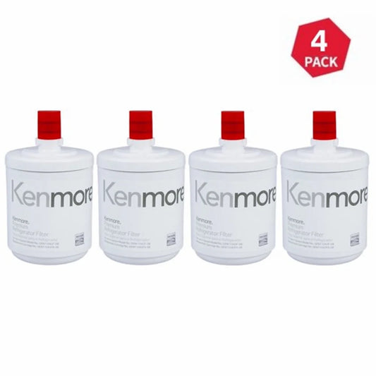 4 Pack Replacement for Kenmore 9890 - 46-9890, ADQ72910902 Refrigerator Water Filter,White