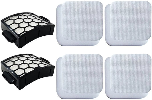 Replacement Filter for Shark Rotator Navigator Lift-Away ADV DuoClean PowerFins Upright Vacuum LA502, LA322, LA301, LA300, Part XFFK320, XHF320, 4 Foam, 4 Felt, 2 HEPA