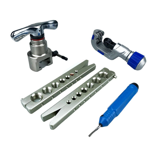 Tube Expander Flaring Tool Copper Tube Cutter, 7 Expander Heads Copper Pipe Expander ,for 3/16,1/4,5/16,3/8,1/2,5/8,3/4Repairs Tool
