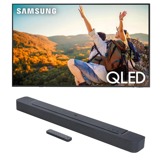 Samsung QN85QN85CAFXZA 85 4K Neo QLED Smart TV with Dolby Atmos with a JBL BAR-300 5.0ch Soundbar with MultiBeam Sound and Dolby Atmos (2023)