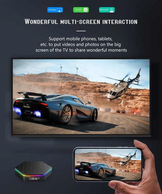 Jahy2Tech Quad Core 8K HD Video 64GB Memory 6K Stream Player 2023 T95Z Plus Smart Android 12.0 TV Box