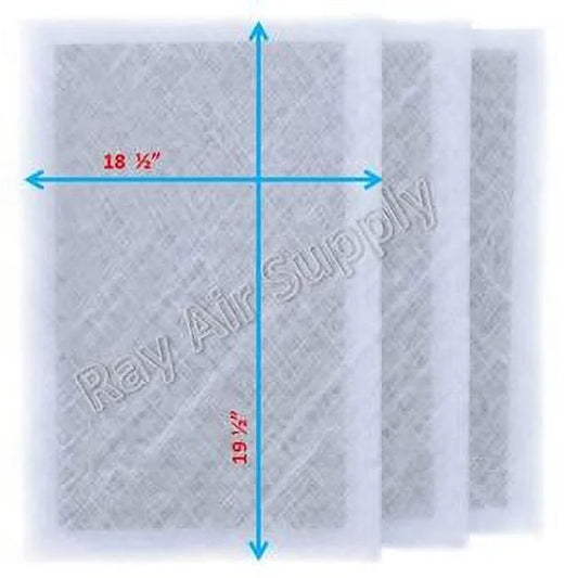 RAYAIR SUPPLY 21x21 Replacement Filter Pads Compatible with Dynamic Air Cleaner 21x21 Refills (3 Pack) WHITE
