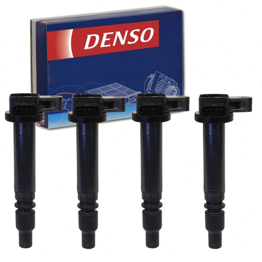 4 pc DENSO Direct Ignition Coils compatible with Toyota Tacoma 2.4L 2.7L L4 2000-2004