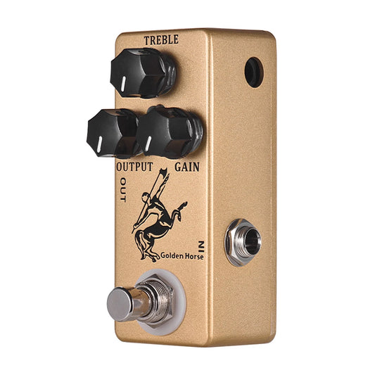 Muslady Golden Horse Guitar Overdrive Effect Pedal Full Metal Shell True Bypass