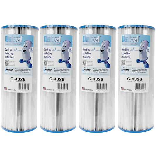 Unicel Rainbow Waterway Pool Spa Filter Replacement Cartridge C4326 (4 Pack)