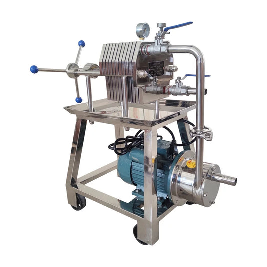 Techtongda Stainless Steel Plate and Frame Press Filter Press Slag Machine Cream Paste Shampoo Cosmetic Filler 220V FT-150