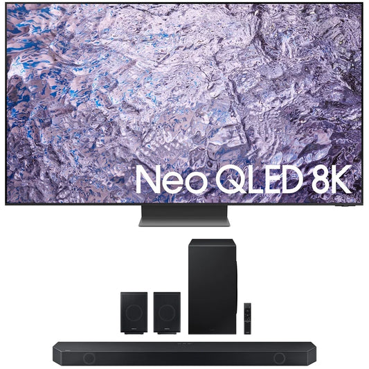 Samsung QN65QN800CFXZA 65 Inch Neo QLED 8K Smart TV 2023 Bundle with Samsung 11.1.4 ch. Wireless Dolby ATMOS Soundbar and Rear Speakers