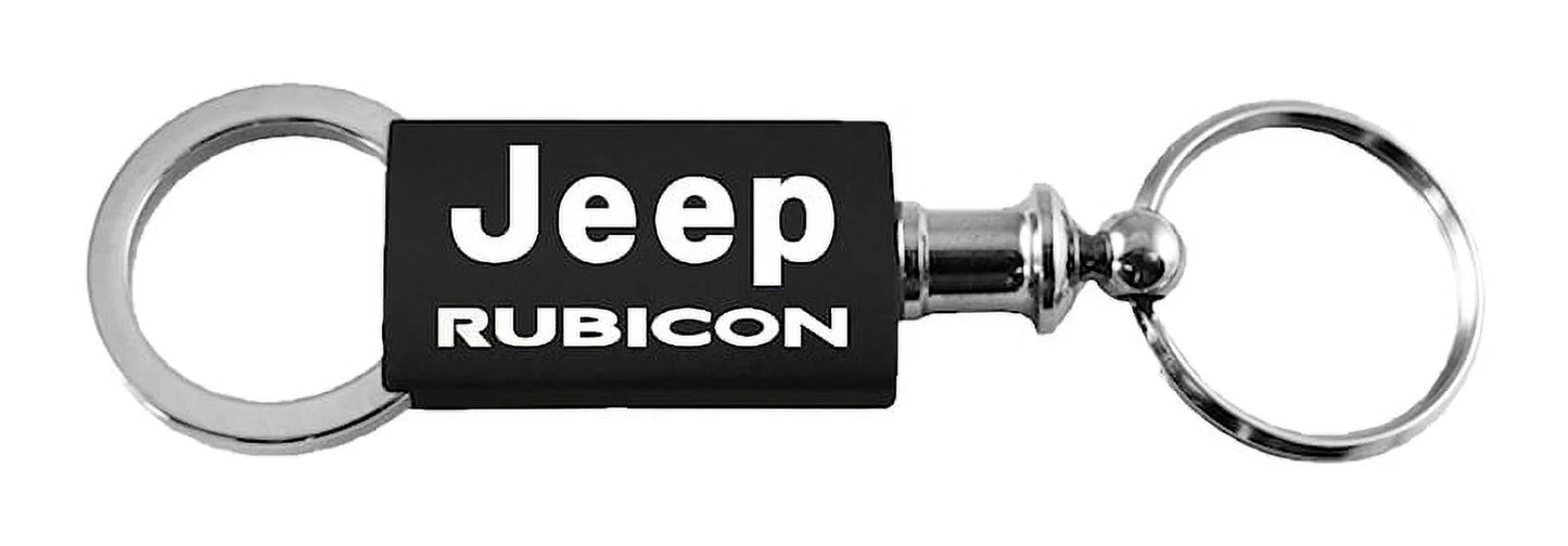 Jeep Rubicon Anodized Aluminum Valet Key Fob (Black)