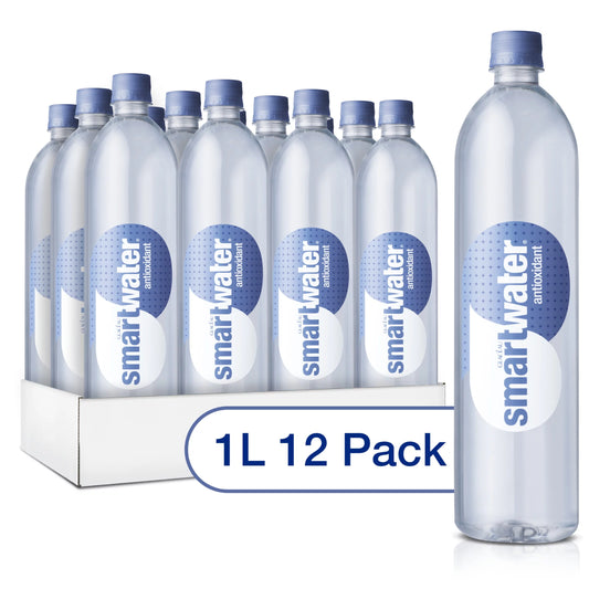 smartwater antioxidant premium vapor distilled enhanced water, 33.8 fl oz, 12 count bottles