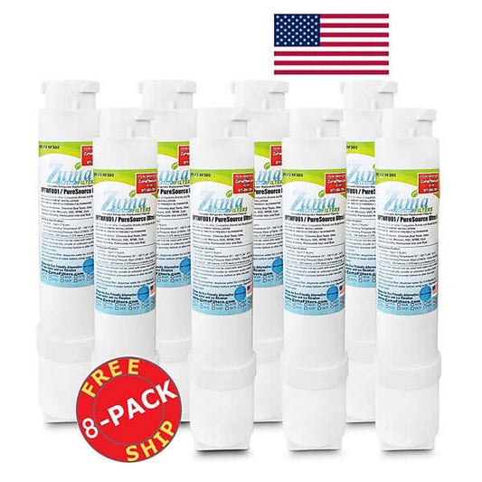 ZUMA Brand , Water and Ice Filter , Compatible with Frigidaire / ELECTROLUX Puresource Ultra 2 - 8 Pack - Made in U.S.A.