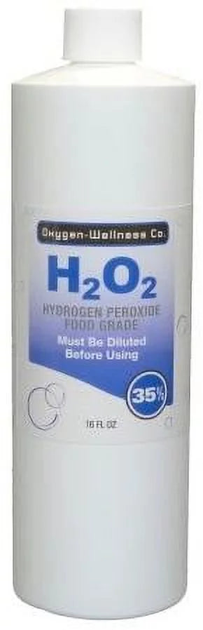 O-W & Company H2 O2 Hydrogen Peroxide 35% Food Grade Liquid 16 Ounces