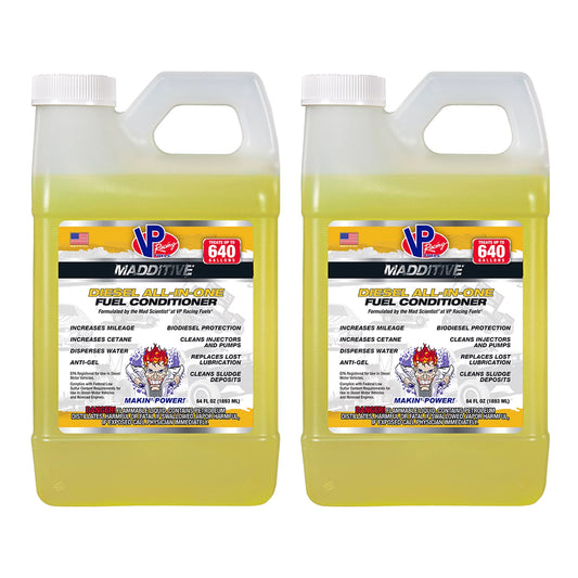 VP Racing Fuel Madditive Diesel All-in-One Fuel Conditioner, 64 Oz (2 Pack)