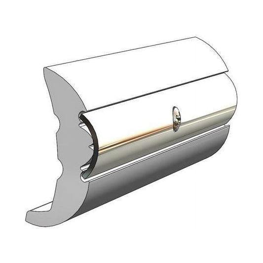Taco Marine V21-9679BKA20D Rigid Vinyl, Black Rub Rail, 1W X 1-13/16H X 20'L