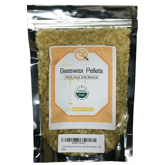 10 lb 100% Pure Natural Yellow Beeswax Pellets for Crafting Candle Soap Making Lip Balms Skin Care Product, Triple Filtered CosmeticGrade