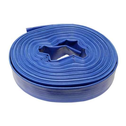 BISupply | Lay Flat Hose 2” Inch x 100’ Foot Flat Discharge Hose – Backwash Hose
