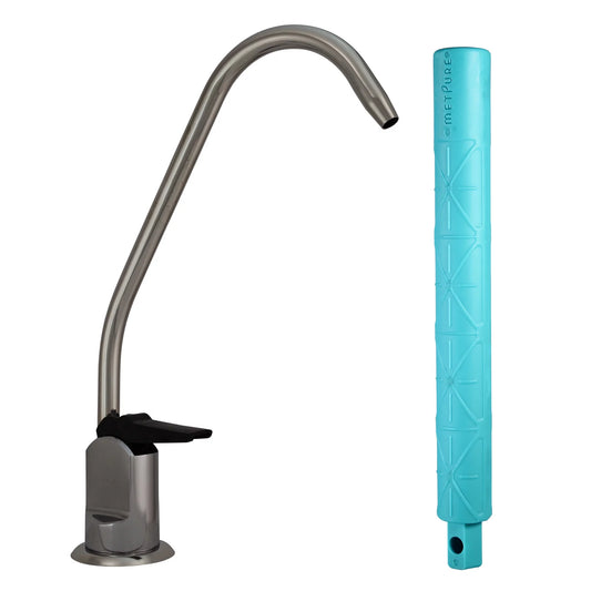 Metpure Water Filtration Faucet Reverse Osmosis Long Reach Drinking Water Non Air Gap Water Filtration System Dispenser Spout (Chrome) with Faucet Wrench