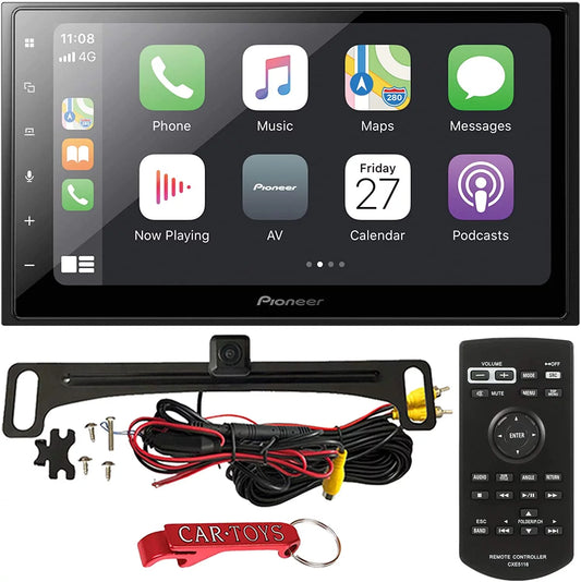 Pioneer DMH-2660NEX Car Stereo Safe Driver's Bundle with Voxx Backup Camera. 6.8 Capacitive Multimedia Receiver with Apple CarPlay, Android Auto, Bluetooth, HD Radio, SiriusXM Ready, Maestro Ready