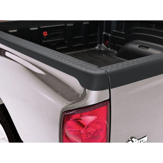 Bushwacker by RealTruck Ultimate BedRail Caps - DiamondBack w/ Stake Holes|2-Pc Set, Black, Smooth|59503|Compatible with 1994-2001 Dodge Ram 1500; 1995-2002 Ram 2500, 3500 Fleetside 6.5' Bed