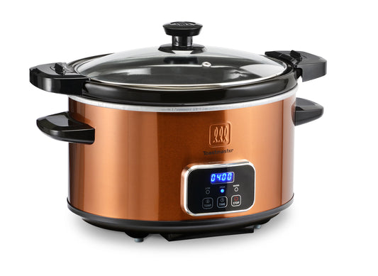 Toastmaster 4-Quart Digital Slow Cooker with Locking Lid, Copper