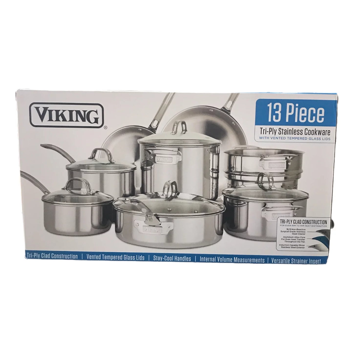 Viking 13-Piece Tri-Ply Cookware Set
