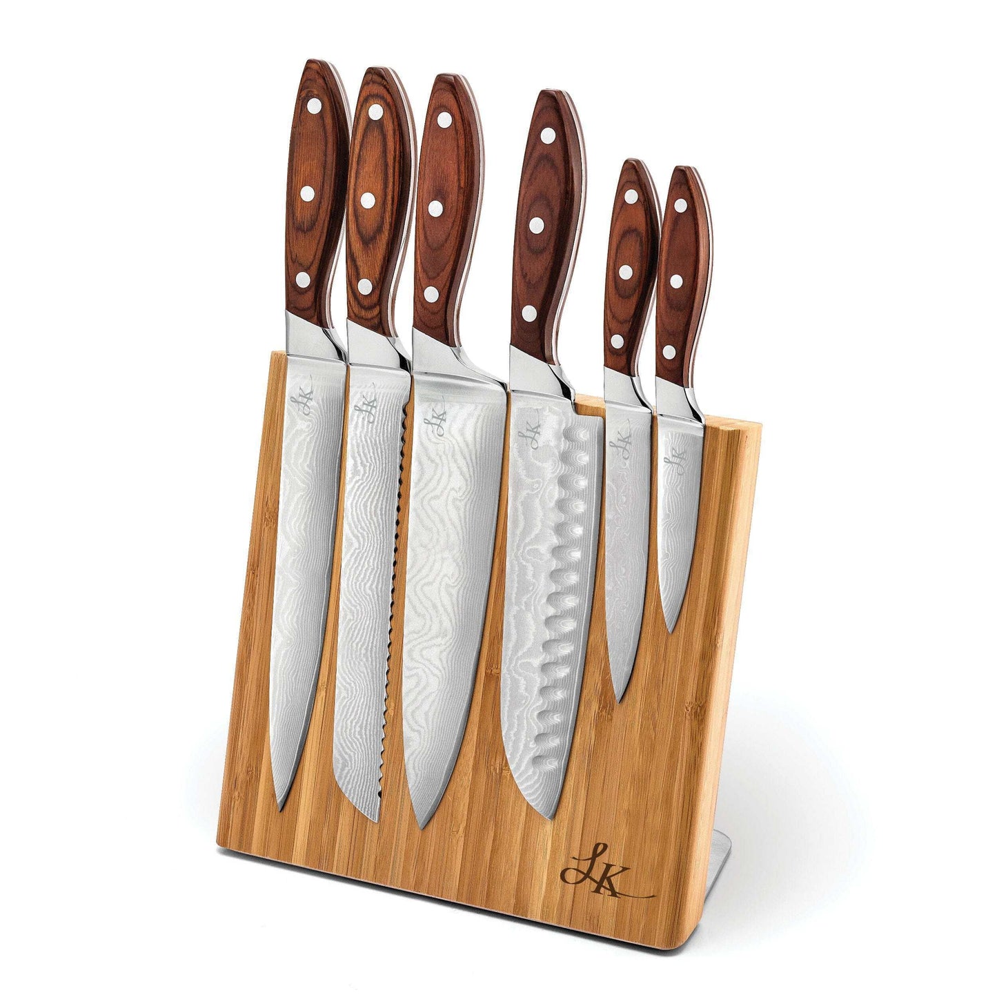 Luxury Knives Bamboo Magnetic Knife Block Q-KNBLOCK