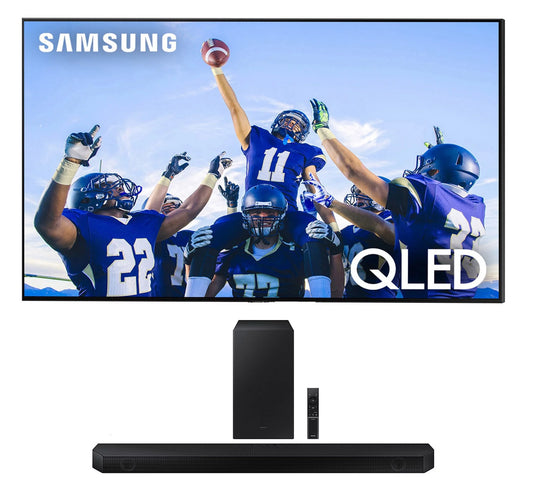 Samsung QN85Q80CAFXZA 85 Inch 4K QLED Direct Full Array with Dolby Smart TV with a Samsung HW-Q600C 3.1.2ch Soundbar and Subwoofer with Dolby Atmos (2023)