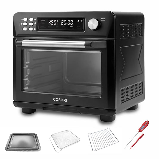 Cosori Toaster Oven Air Fryer, Smart 26.4QT Large Stainless Steel Convection, Black