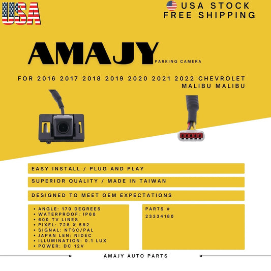 Backup Camera Replaces for 16-22 Chevrolet Malibu MALIBU 23334180