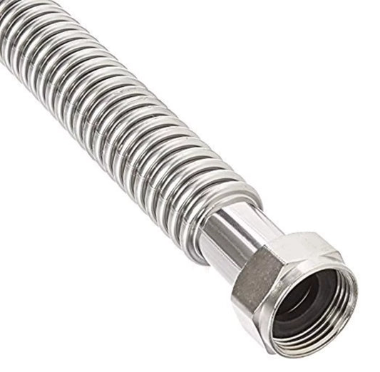 EZ-Fluid 1-1/4-Inch FIP x 1-1/4-Inch FIP, 24-Inch Corrugated Flexible Stainless Steel Water Heater Connector For Female Iron Water Pipes Fitting Also For Water softener,Filter(1)
