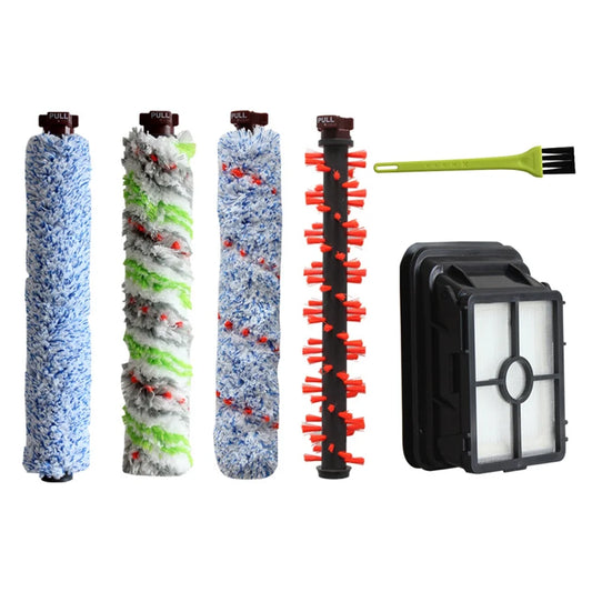 MEGICOT 6 Pack Accessories Set Replacement for Bissell Crosswave 1866 1785 2306, Multi-Surface/Pet/Carpet/Wood Floor Brush Rollers + Filter + Cleaning Brush