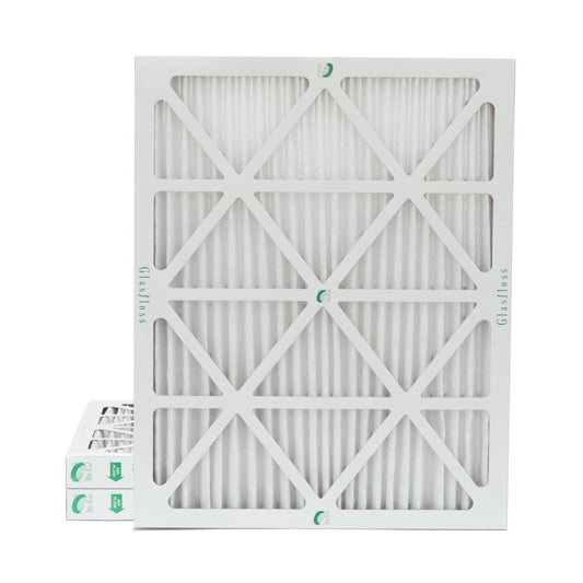 3 Pack of 18x25x2 MERV 13 Pleated 2 Inch Air Filters by Glasfloss. Actual Size: 17-1/2 x 24-1/2 x 1-3/4