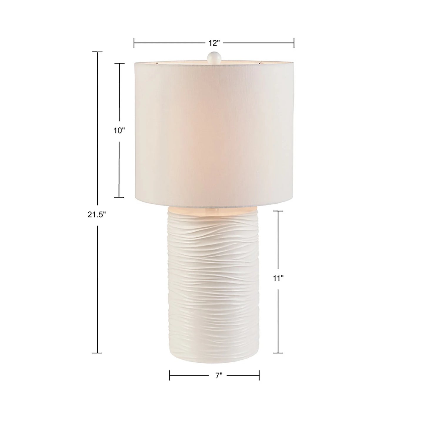 MAICOSY Crewe Textured Resin Table Lamp