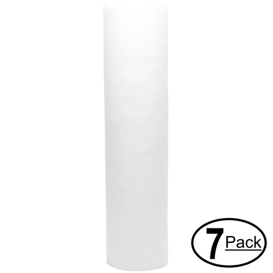 7-Pack Replacement for Aquasana EQ-304 Polypropylene Sediment Filter - Universal 10-inch 5-Micron Cartridge for Aquasana Rhino - Denali Pure Brand