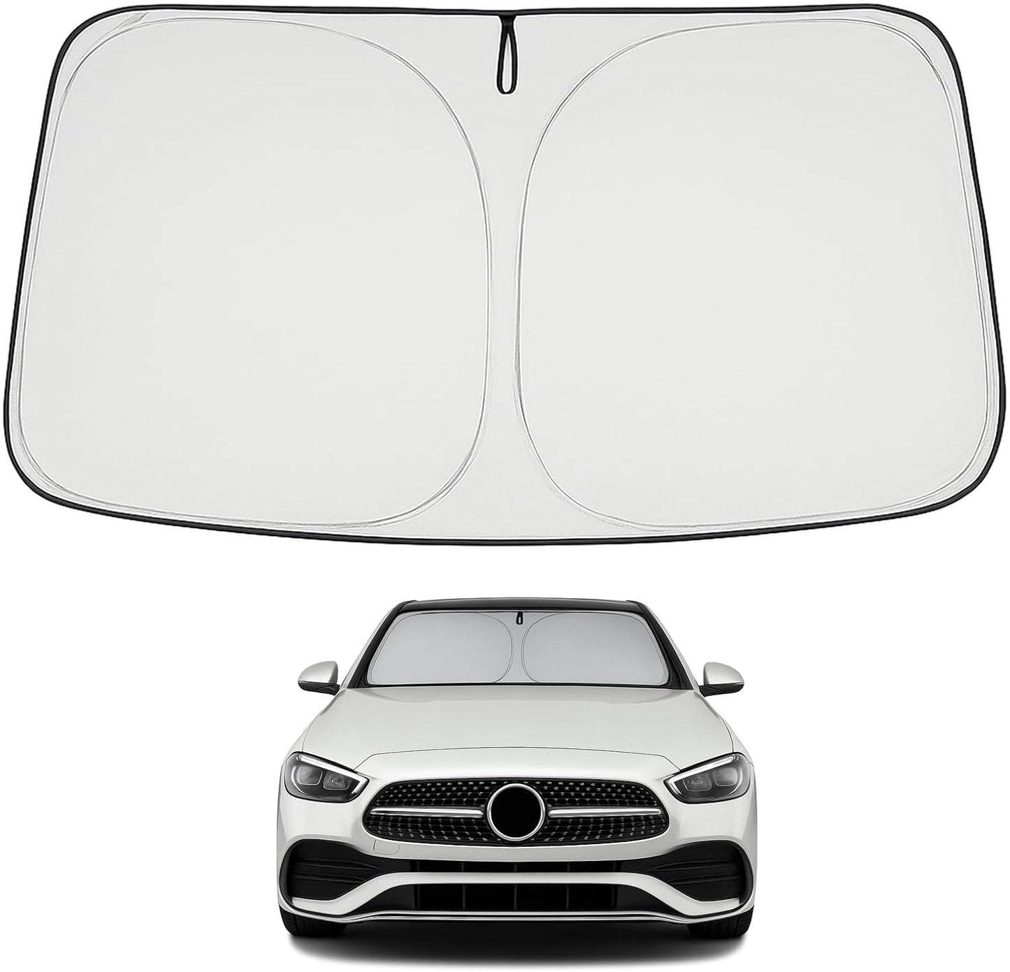 Proadsy Front Windshield and Side Windows Custom Fit 2018-2025 Freightliner Cascadia, Semi-Truck Semi, Commercial & Big Rig Truck Sun Shade Foldable Sun Protector Privacy Cover 2025 Upgrade