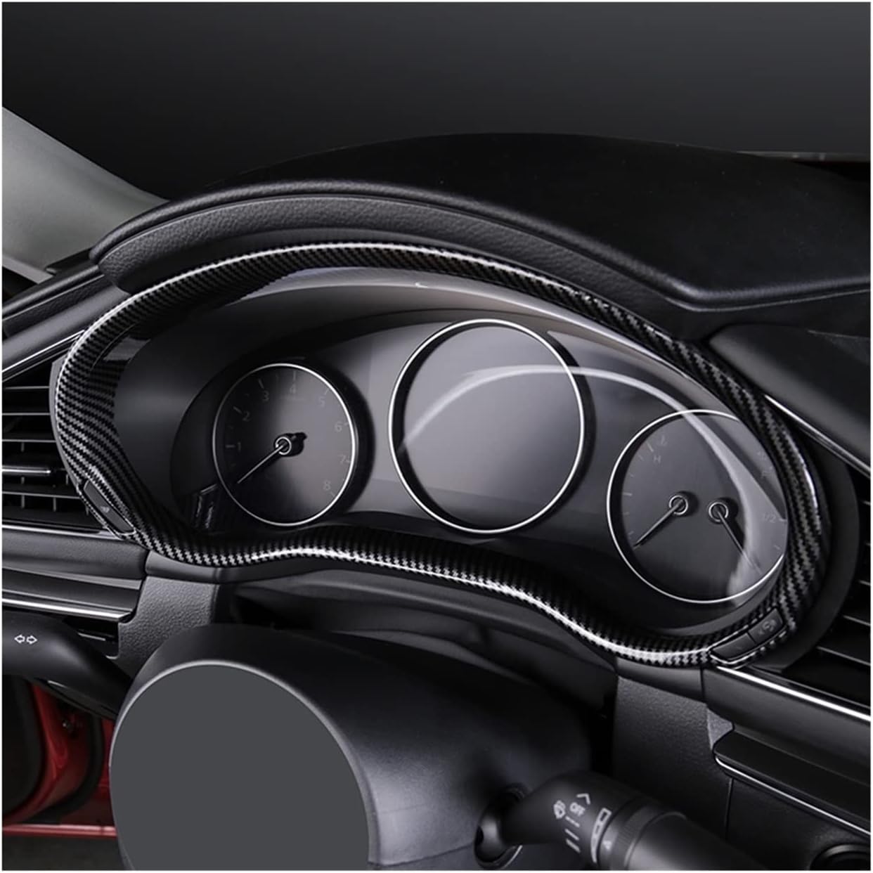 Xwang Store Car Dashboard Interior Frame Cover Trim Dash Board Moulding Sticker Compatible with Mazda 3 Axela BP CX-30 DM Accessories 2020 2021 2022 (Color Name : Carbon Style 1 pcs)