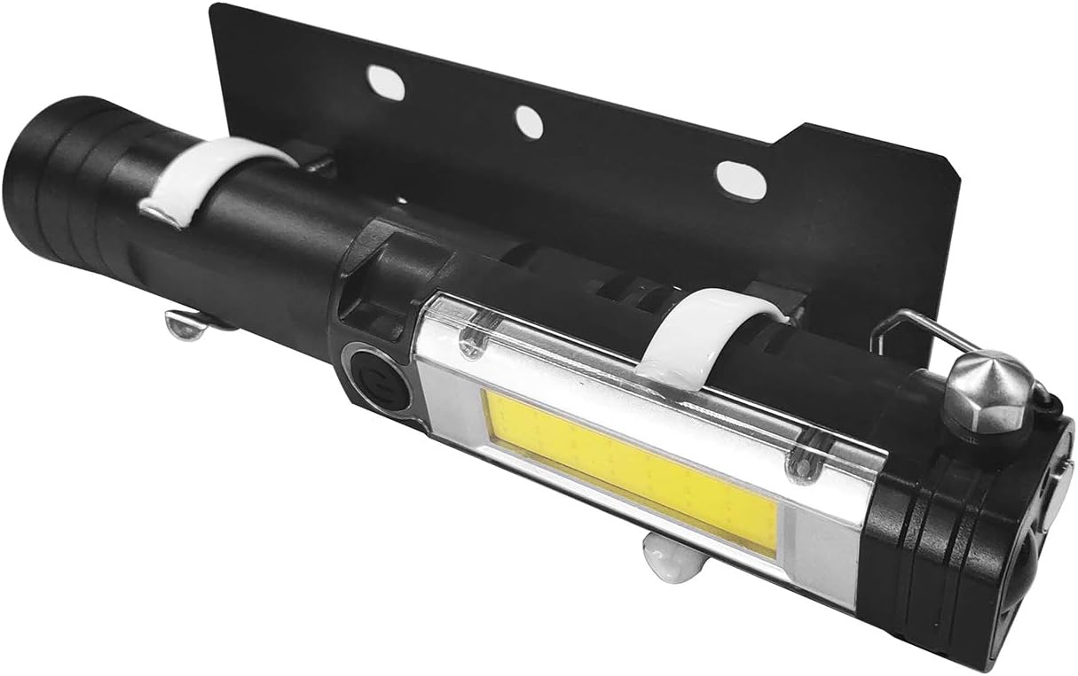 Hooke Road Wrangler Flashlight with Front Seat Mount LED Emergency Flashlight Kit for 2011-2018 Jeep JK Wrangler & Unlimited