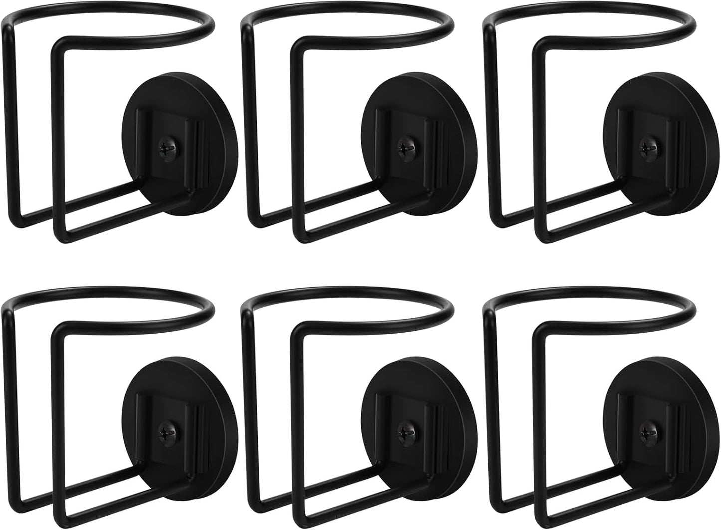 Magnetic Cup Holder, Durmmur SUS 304 Stainless Steel Magnetic Cup Caddy, Magnetic Drink Holder for Tractor Mower Truck School Bus Refrigerator Treadmill, Magnet Can Holder on Metal Surface(6 Pack)