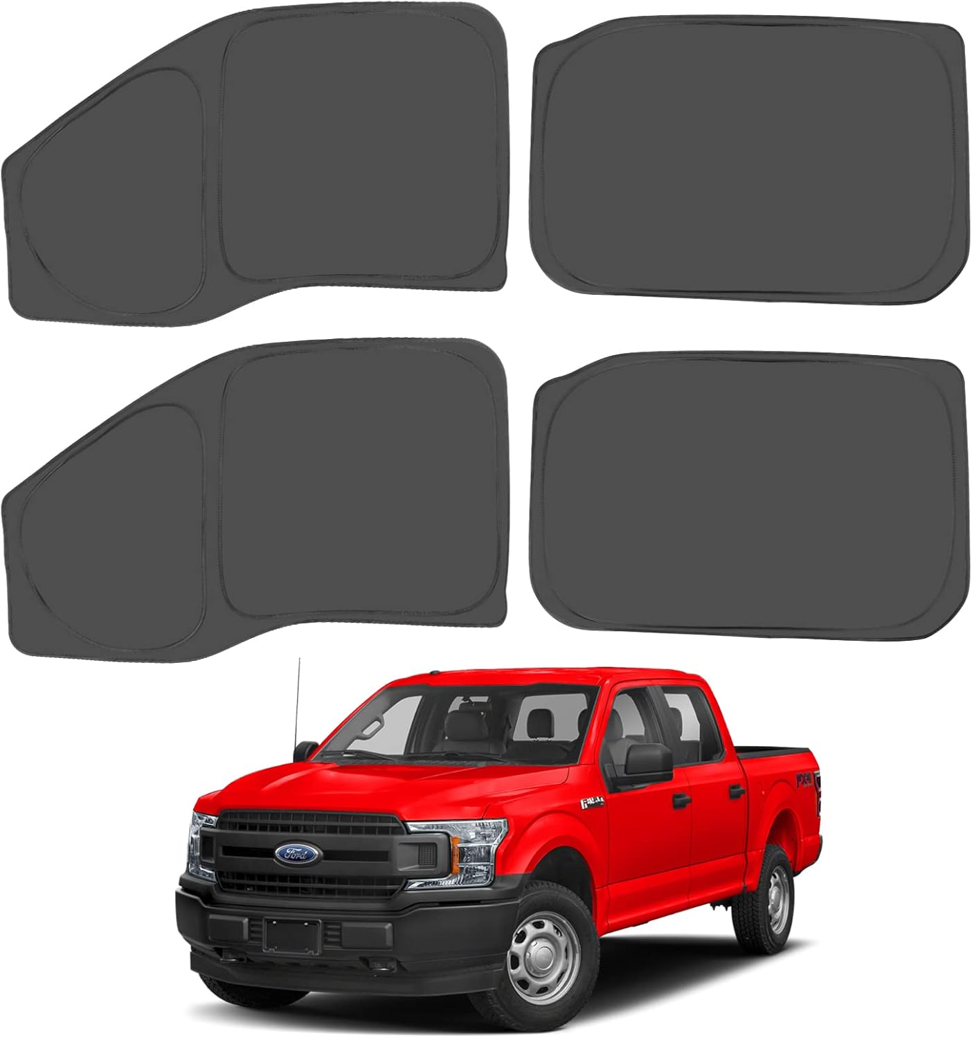Proadsy Front Windshield and Side Windows Custom Fit 2018-2025 Freightliner Cascadia, Semi-Truck Semi, Commercial & Big Rig Truck Sun Shade Foldable Sun Protector Privacy Cover 2025 Upgrade