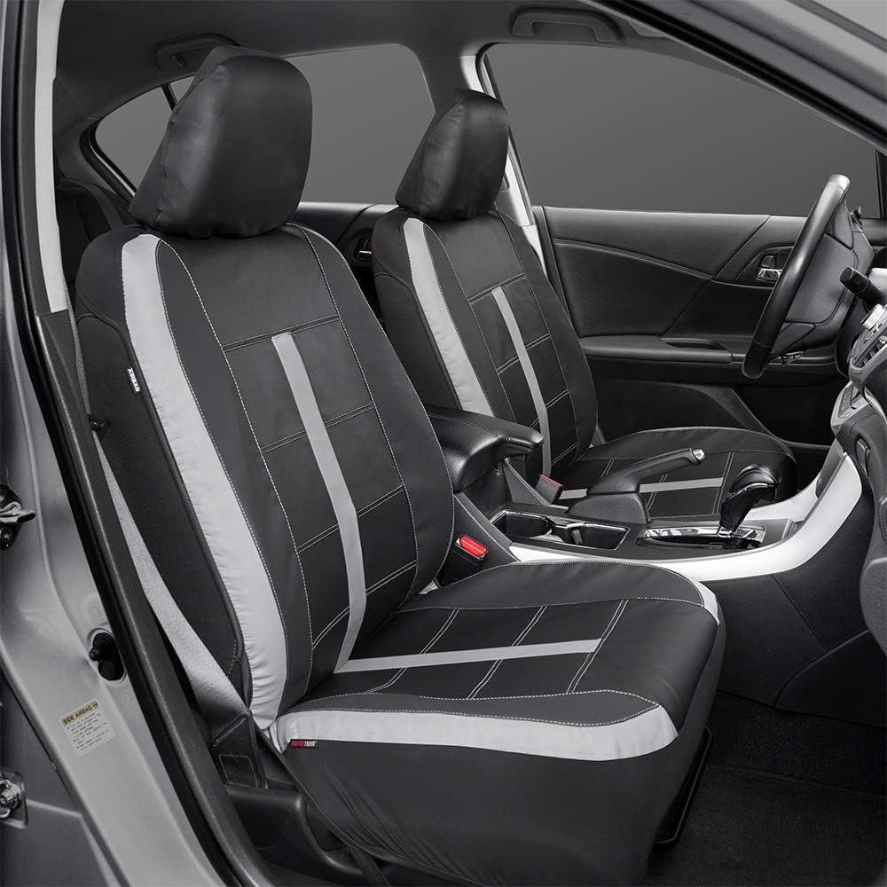 BDK Auto MTSC-234-GR: Motor Trend Leatherette Duotone 4Pc