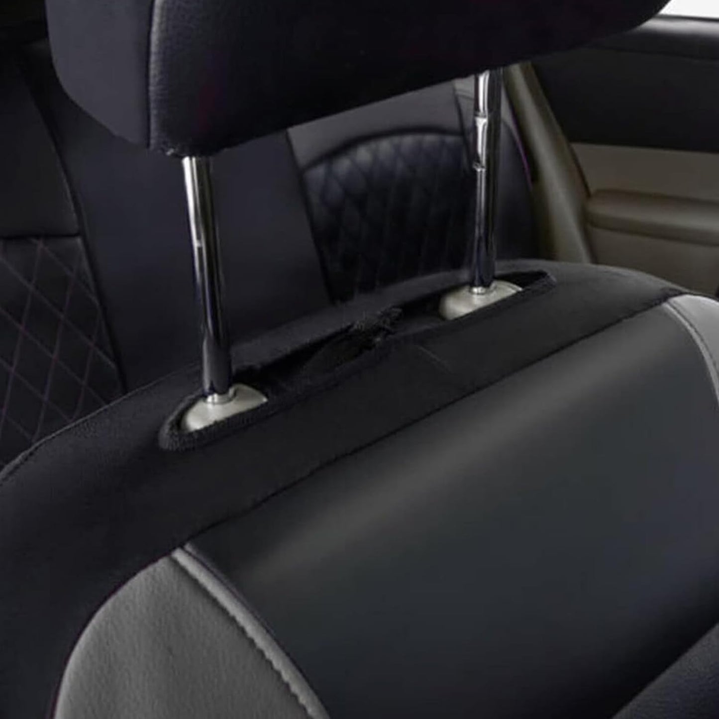 9 Pcs Car Seat Covers Full Set for Toyota RAV4 2018 2019 2020 2021 2022 2023 2024 2025, Leather Nonslip Waterproof Breathable Seat Cushion Protector Accessories,Grey