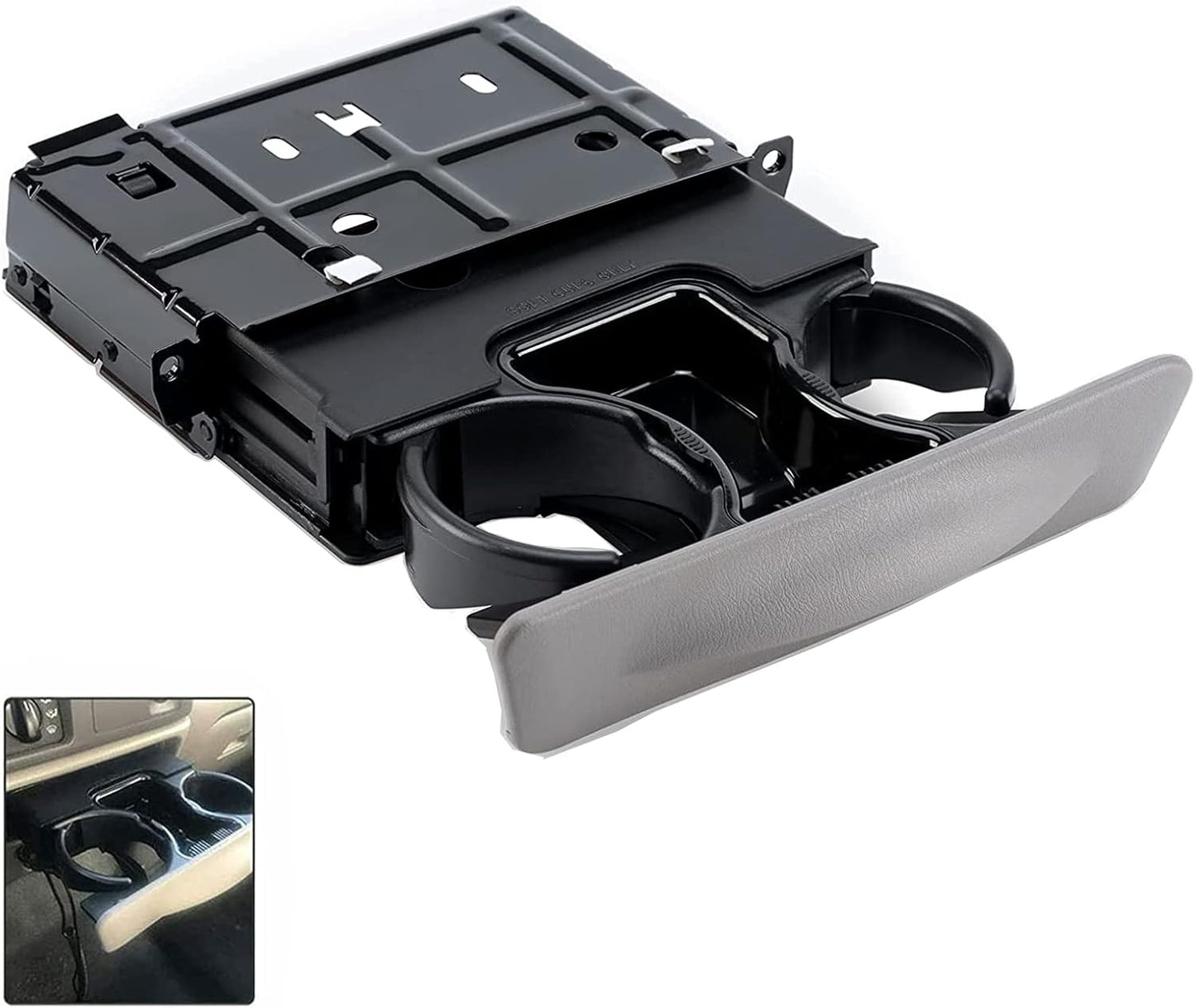 SAVYSPEDY Dash Dashboard Cup Holder Console Gray,YC3Z-2513560-CAD fits for Ford F250 F350 F450 F550 Super Duty Excursion 2000 2001 2002 2003 2004 Replaces YC3Z2513560CAD