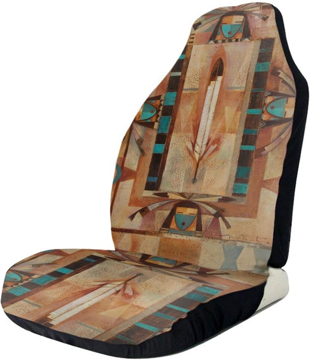 Ninegty Ethnic Aztec Native American Indian Pattern Universal Car Seat Covers Anti-Slip Seat Cover Protectors for Sedan Truck Van