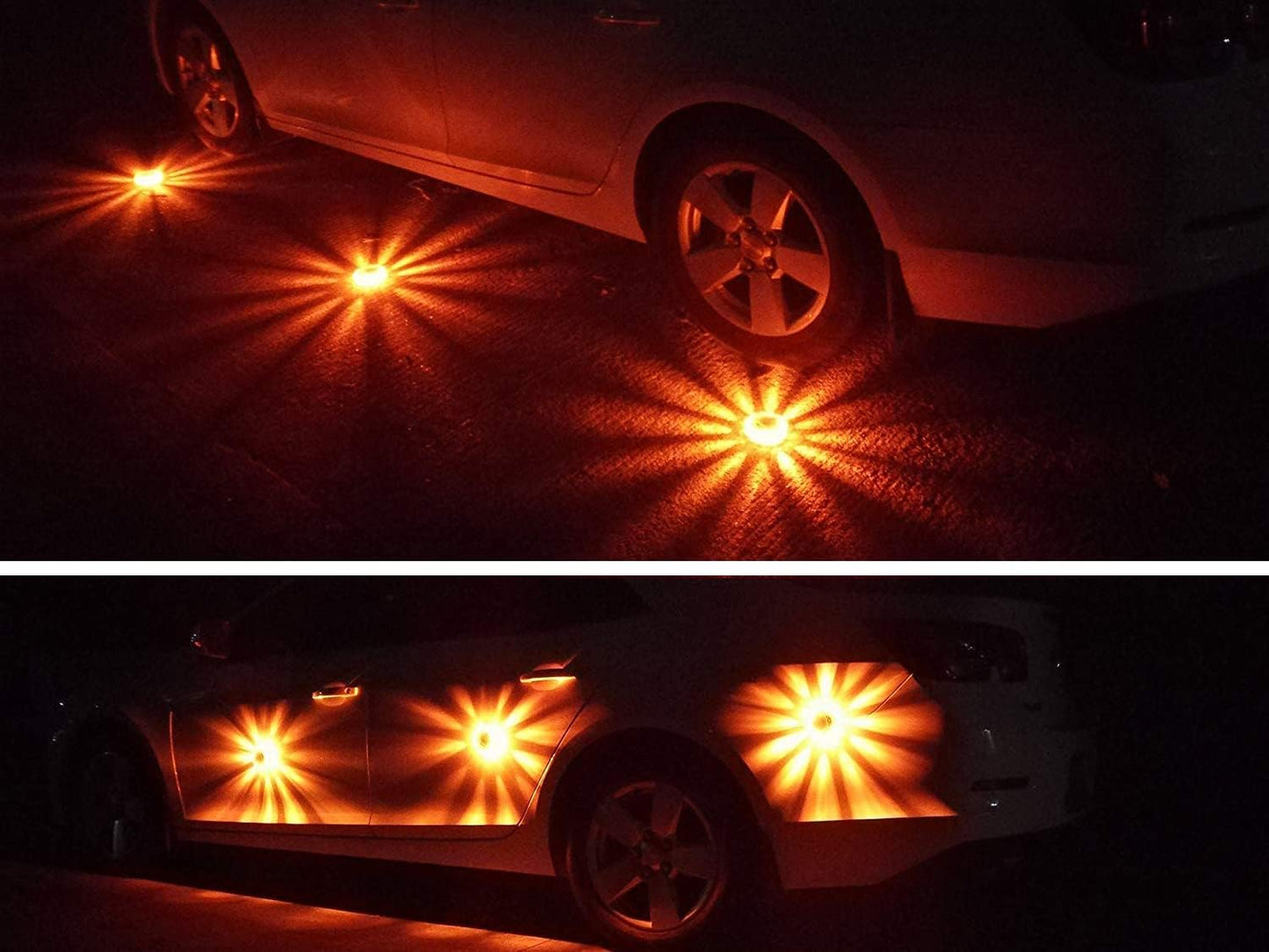 Tobfit LED Road Flares Portable Emergency Lighting Flare Kit with Magnetic Base & Hook for Car and Boat (Set of 6)