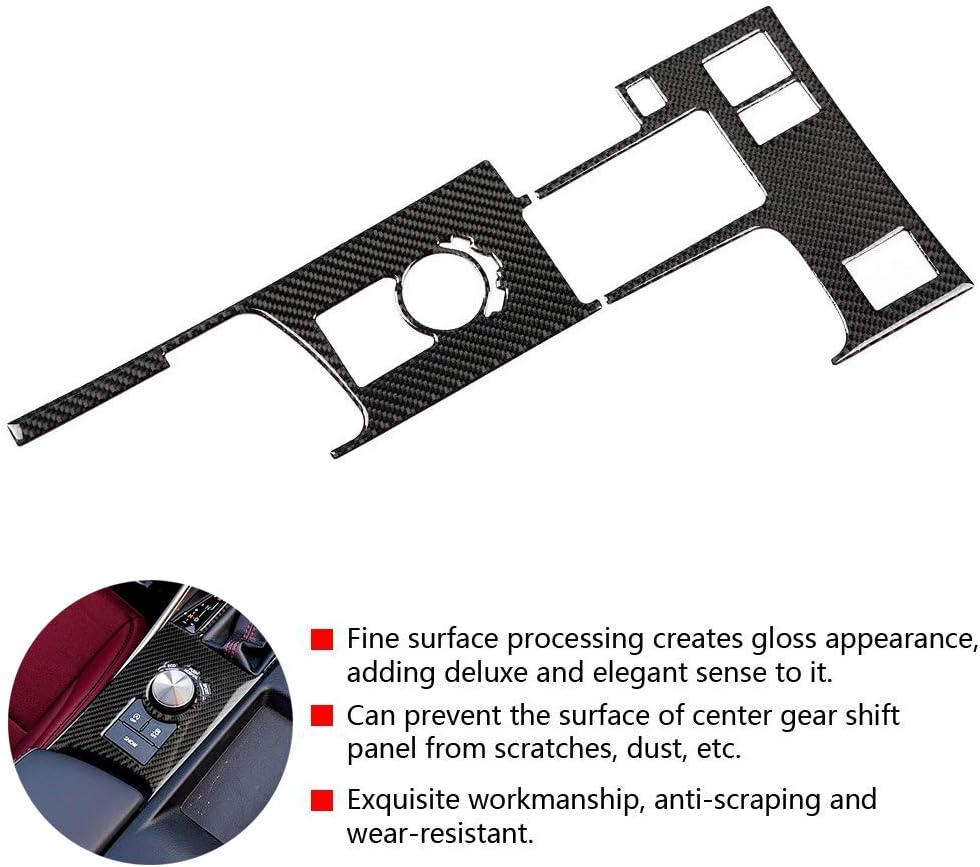 LOVFASHION Gear Shift Panel Cover Frame Trim for Lexus IS250 IS300 2013-2018, Car Interior Decoration Carbon Fiber Texture,2PCS