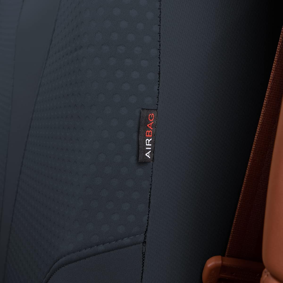 Flying Banner Car Seat Covers Full Cover Universal fit Car Truck SUV Van Hot Stamp Breathable Rear Bench Split Polyester Fabric (Gray Gray, Full Set - Low Back - Neoprene)