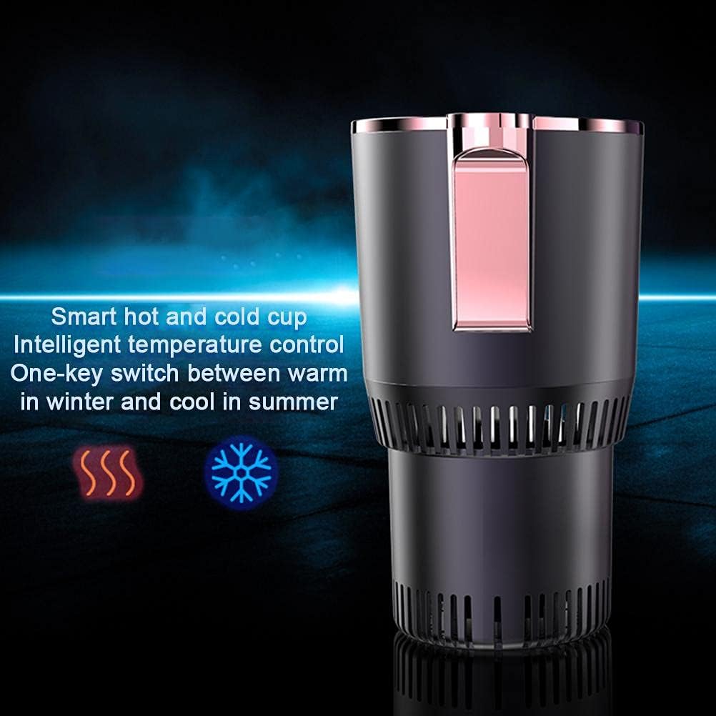 Car Cup Warmer Cooler 2 in 1 Auto Car Cup Holder Smart Cooler Warmer Heater Car Cooling and Heating Cup Holder for Coffee Beverage Milk (Purple gold)