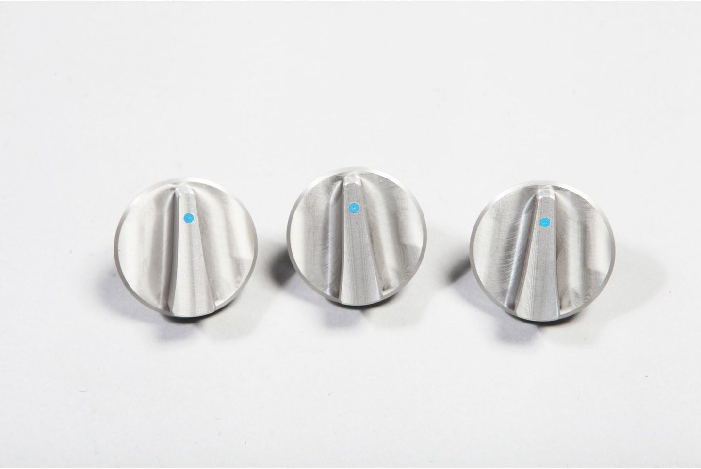 Rugged Ridge 11420.05 Billet Aluminum Climate Control Knob with Blue Indicator Light for Jeep Wrangler/Unlimited 2007-2010 - Pack of 3